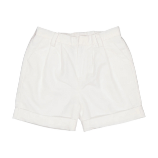 Adam Boys Short – White Piqué
