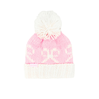 Pink Bow Winter Beanie
