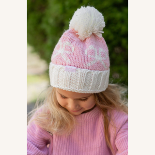 Pink Bow Winter Beanie
