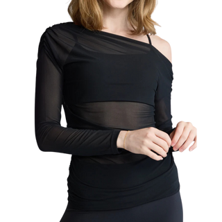 Ballet Mesh Long Sleeve in Black
