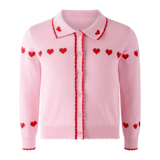 Heart Intarsia Cardigan
