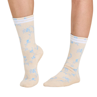 Winter Flowers Floral Grip Sock
