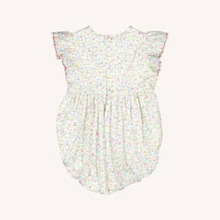 Alizee Cherry Ruffled Sleeve Bubble Romper
