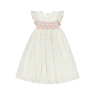Alizee Cherry Ruffled Sleeve Empire Dress
