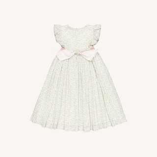 Alizee Cherry Ruffled Sleeve Empire Dress
