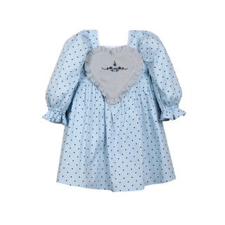 Cora Dress – Sky Vintage Dot
