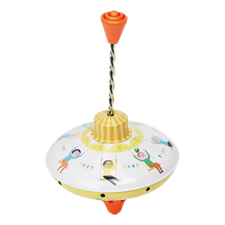 Tin Spinning Top – Kids on Swings
