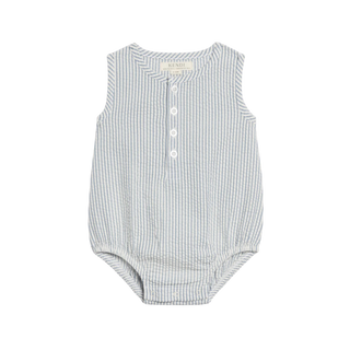 Wren Bubble Romper – Shore Stripe / Sea

