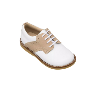 Golfers Saddle Shoes in White & Ivory
