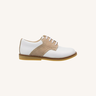 Golfers Saddle Shoes in White & Ivory
