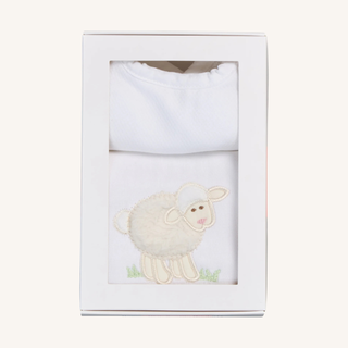 Basic Bib & Burp Boxed Set – White Lamb

