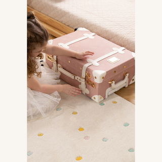 Vegan Leather Carry On Suitcase — Ballerina Pink
