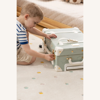 Vegan Leather Carry On Suitcase — Ocean
