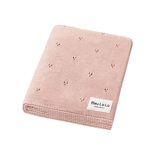Organic Pointelle Luxury Knit Swaddle — Ballet Slippers
