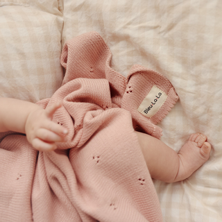 Organic Pointelle Luxury Knit Swaddle — Ballet Slippers
