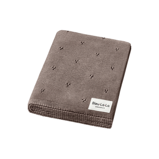 Organic Pointelle Luxury Knit Swaddle — Mocha

