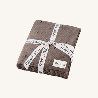 Organic Pointelle Luxury Knit Swaddle — Mocha
