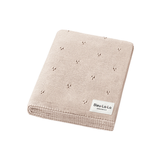 Organic Pointelle Luxury Knit Swaddle — Oatmeal
