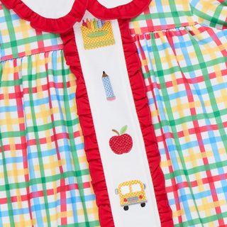 Apple of My Eye School Embroidered Outfit
