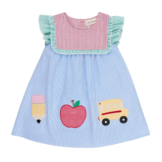 School Days Embroidered Cotton Dress
