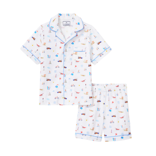 Kid’s Twill Pajama Short Set in Summer Nostalgia

