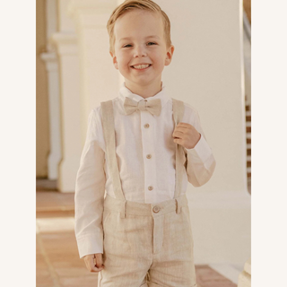 Harrison Linen Button Down in Ivory
