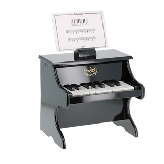 Black Wooden Piano with Sheet Music
