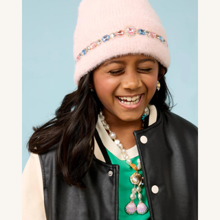 Cotton Candy Jeweled Beanie
