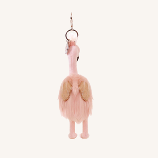 Gloria Flamingo Bag Charm – Vegan Angora
