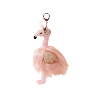 Gloria Flamingo Bag Charm – Vegan Angora
