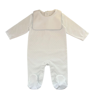 London Pima Footie – Blue Dots
