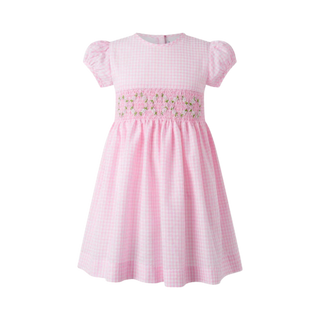 Gingham Smocked Dress – Pink Heirloom Check
