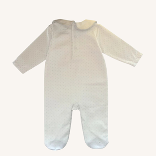 London Pima Footie – Blue Dots
