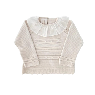 Bombon Knitted Jacket – White Celery

