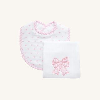 Pretty in Pink Basic Bib & Burp Boxed Set
