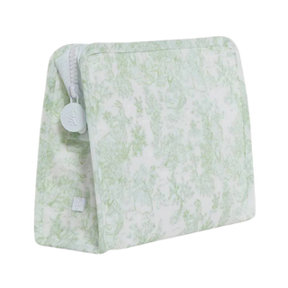 Roadie Medium Zip Pouch – Bunny Toile Green
