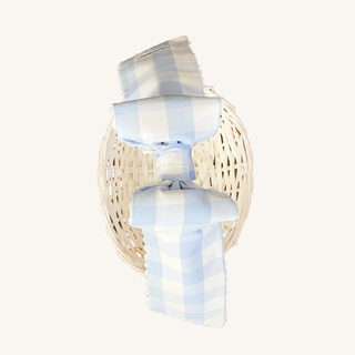 Blue Buffalo Check with Ric Rac Basket Bow™ – Classic Blue
