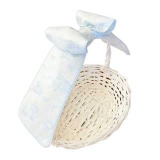 Blue Toile with Blue Cording Basket Bow™ – Heirloom Blue
