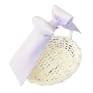 Lilac Gingham Basket Bow™ – Soft Spring Lilac
