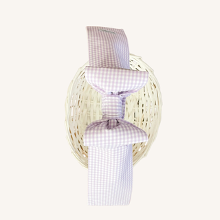 Lilac Gingham Basket Bow™ – Soft Spring Lilac
