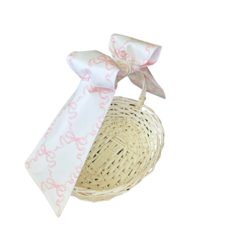 Pink Bow Trellis Basket Bow™ – Blush Bow Print
