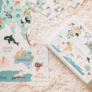 World Map Floor Puzzle
