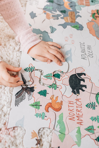 World Map Floor Puzzle
