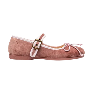 Elisa Velvet Bow Shoe – Rose
