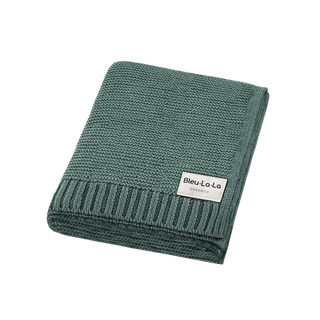 Heritage Knit Swaddle — Hunter Green
