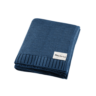 Heritage Knit Swaddle — Cobalt
