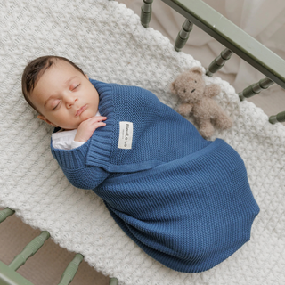 Heritage Knit Swaddle — Cobalt
