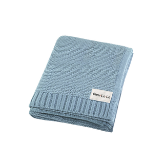 Heritage Knit Swaddle — Sky Blue
