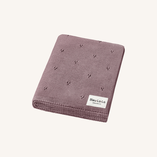 Organic Pointelle Luxury Knit Swaddle — Sugar Plum
