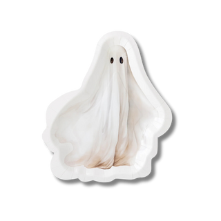 Painted Ghost Shaped Paper Plates
